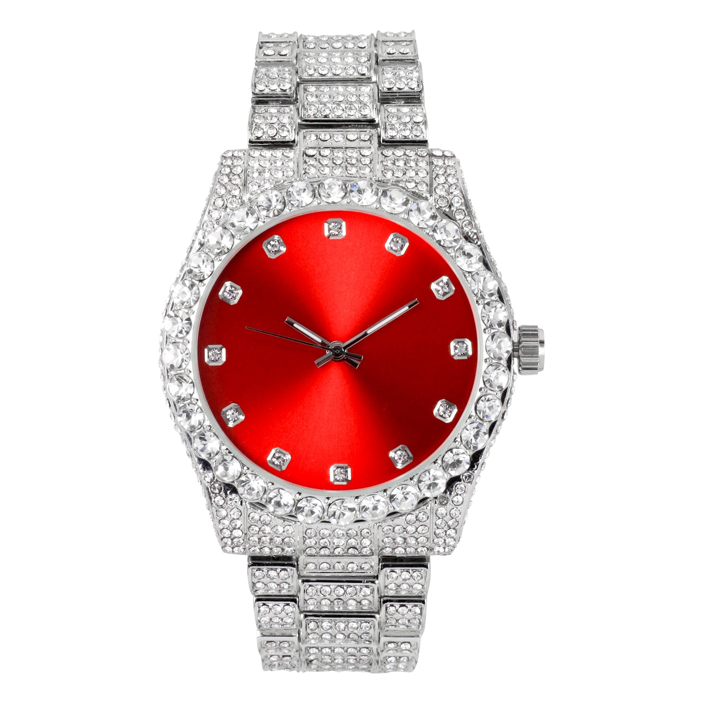 Urban Iced Out 42mm Metal Band Watch - 9478B-MB