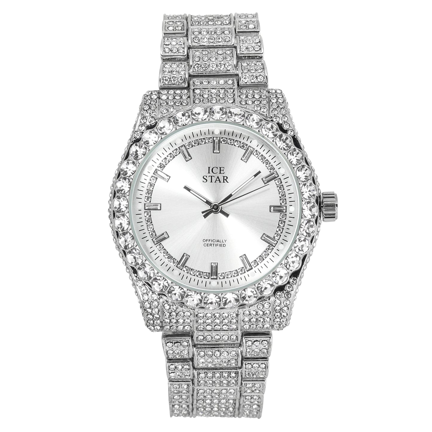 Urban Iced Out 42mm Metal Band Watch - 9478Q-MB