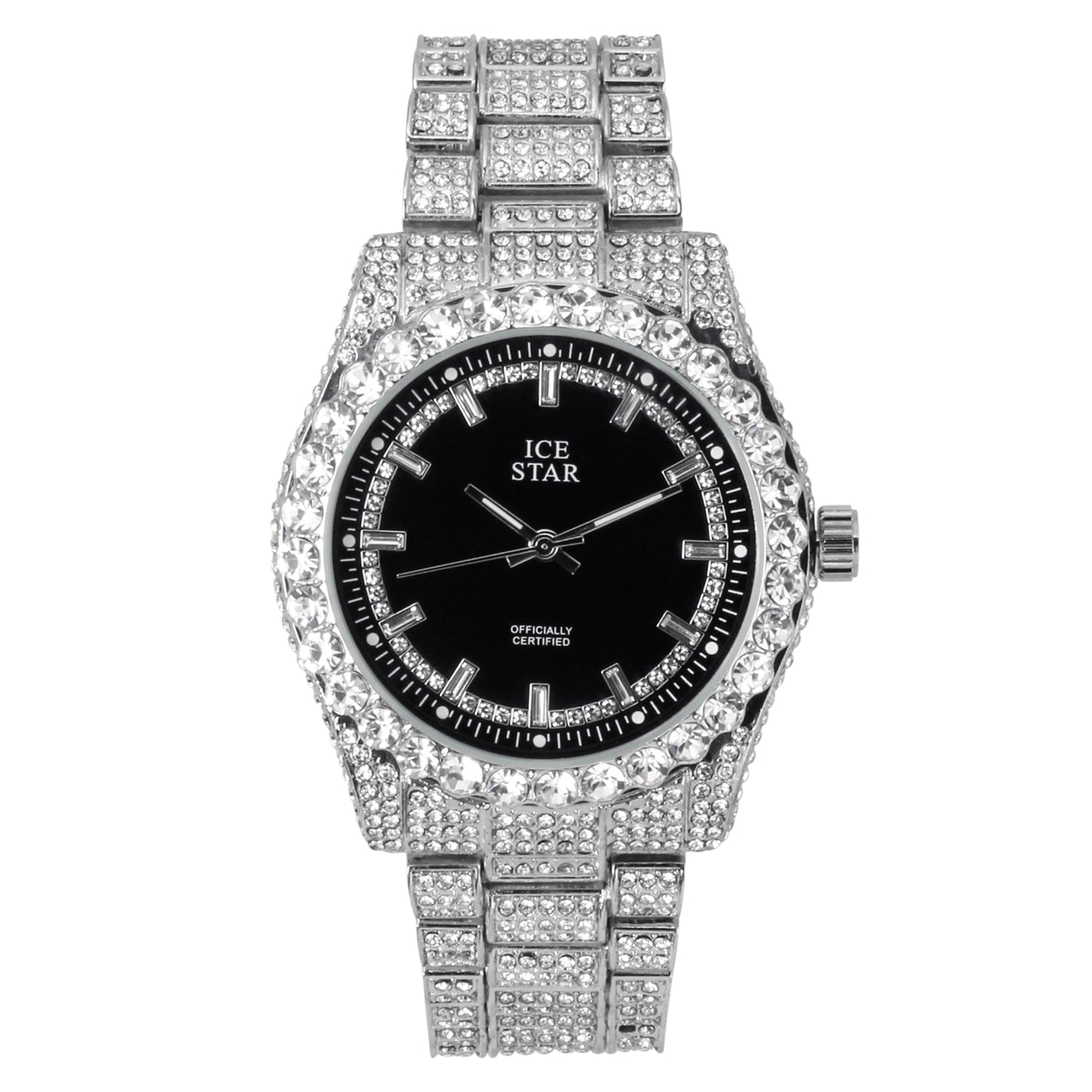 Urban Iced Out 42mm Metal Band Watch - 9478Q-MB
