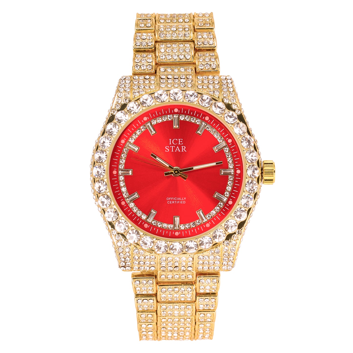 Urban Iced Out 42mm Metal Band Watch - 9478Q-MB