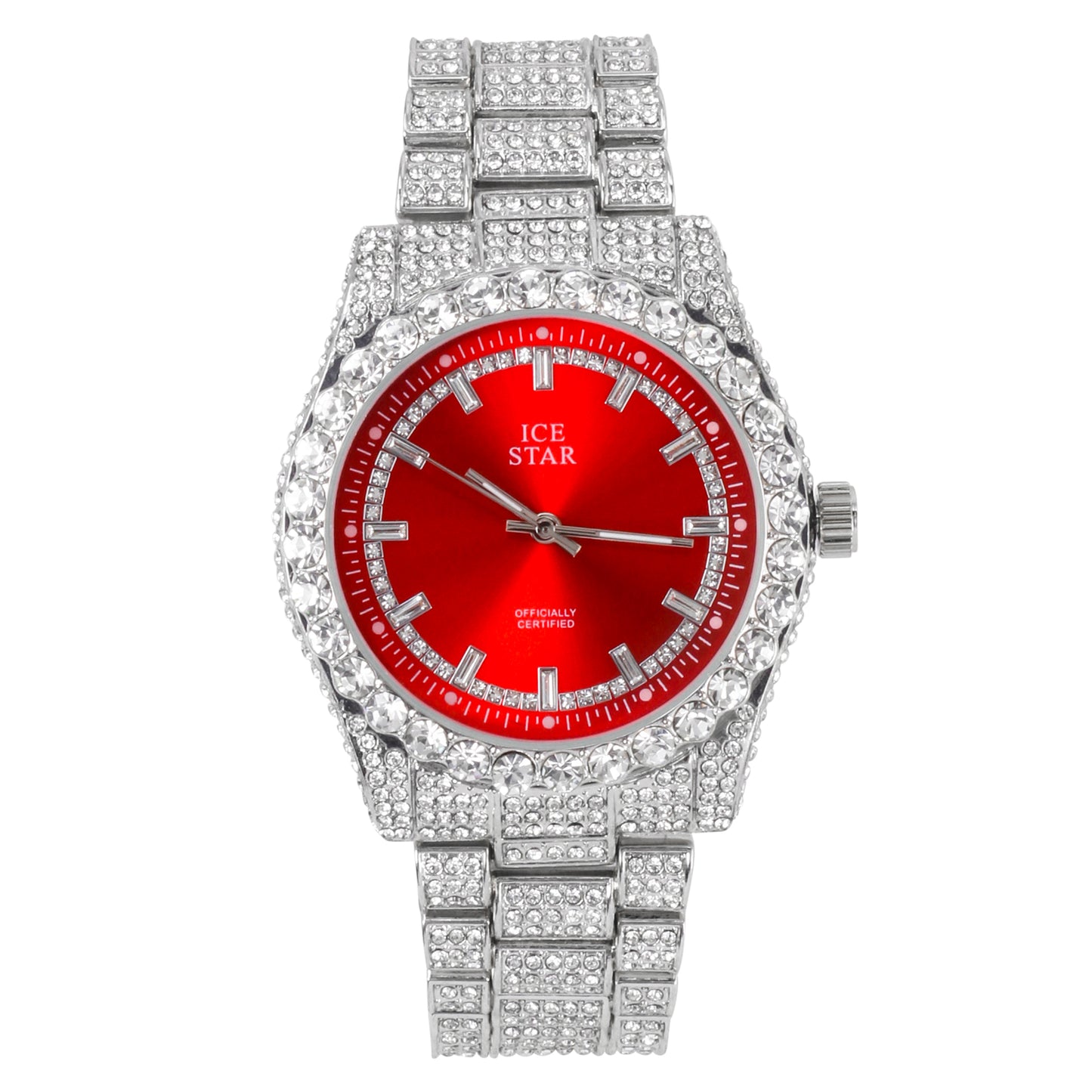 Urban Iced Out 42mm Metal Band Watch - 9478Q-MB