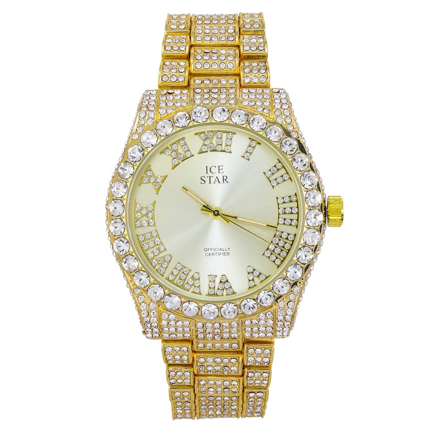 Urban Iced Out 42mm Metal Band Watch - 9478S-MB