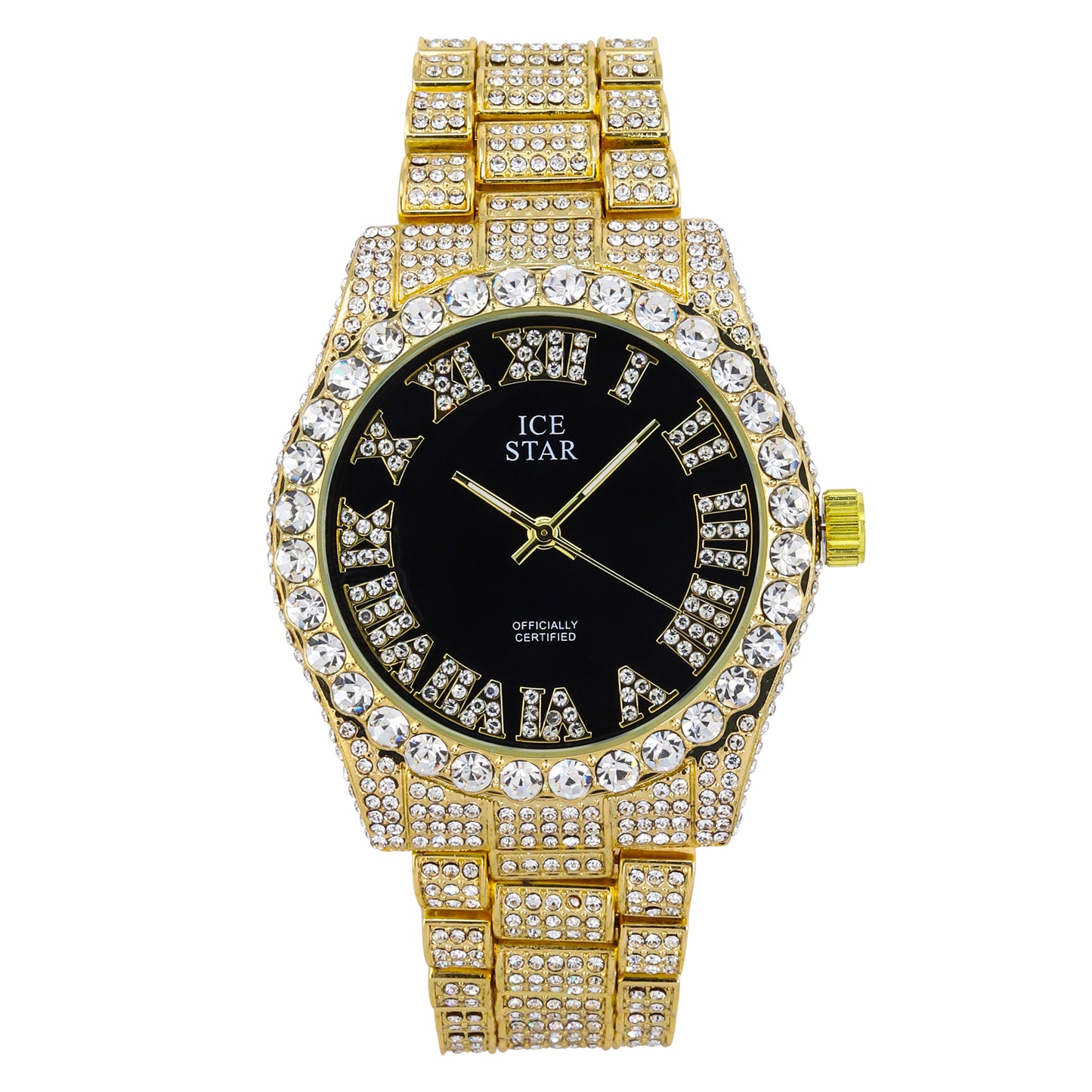 Urban Iced Out 42mm Metal Band Watch - 9478S-MB