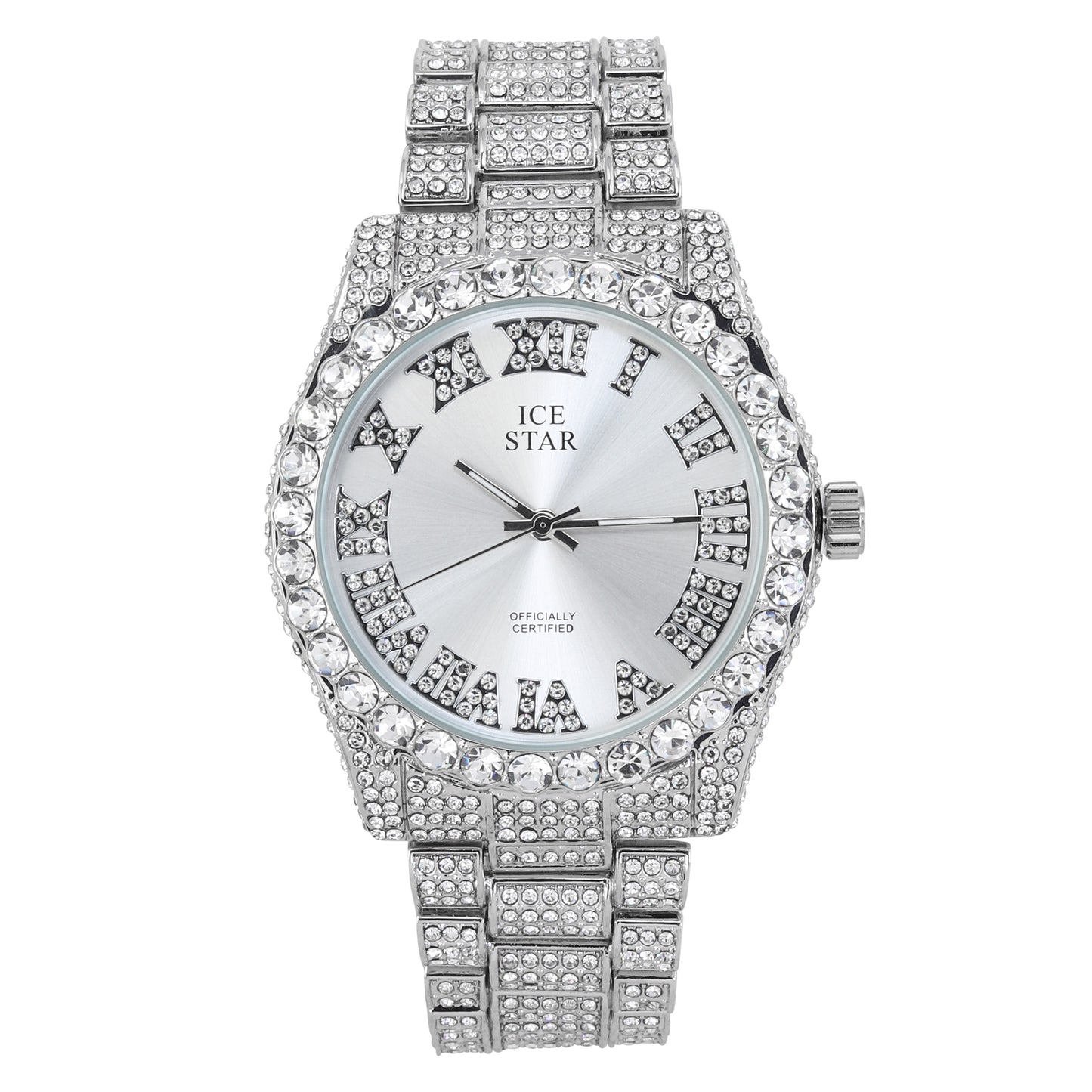 Urban Iced Out 42mm Metal Band Watch - 9478S-MB