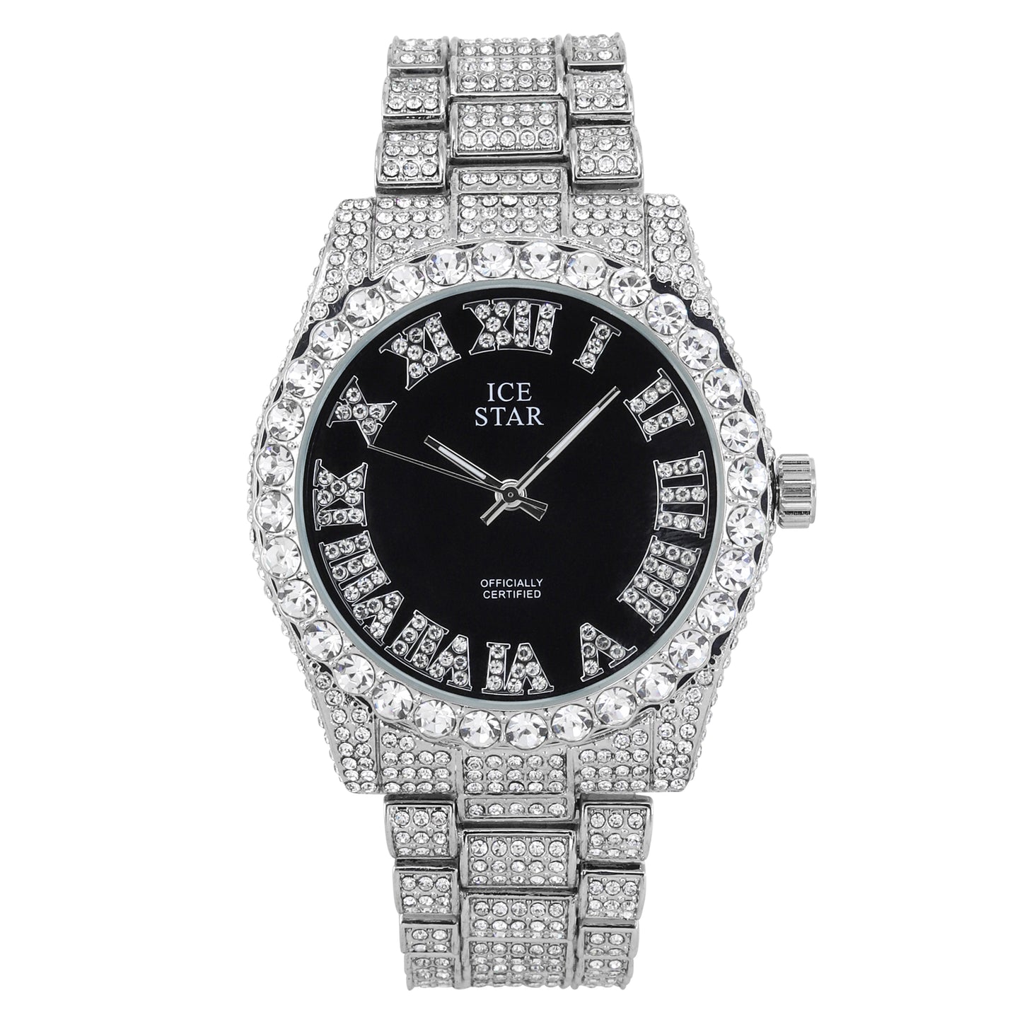 Urban Iced Out 42mm Metal Band Watch - 9478S-MB