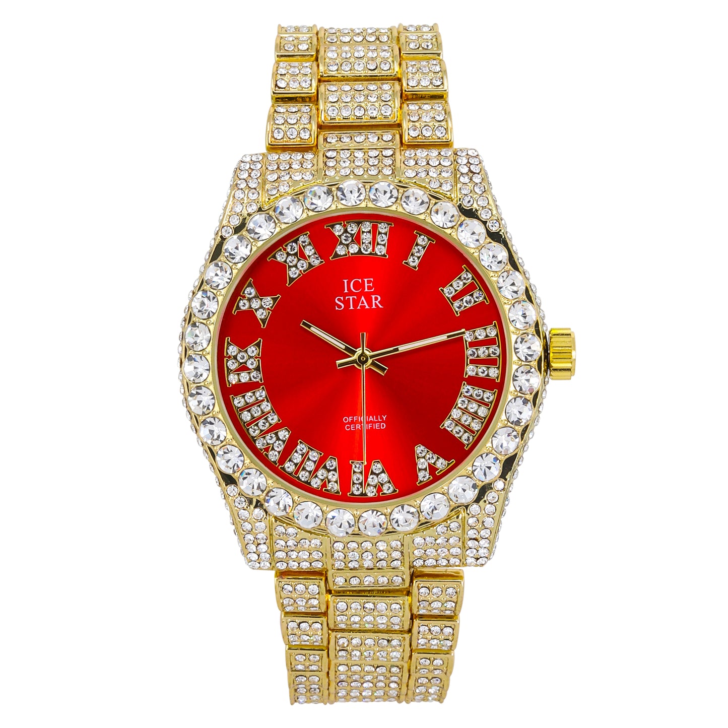Urban Iced Out 42mm Metal Band Watch - 9478S-MB