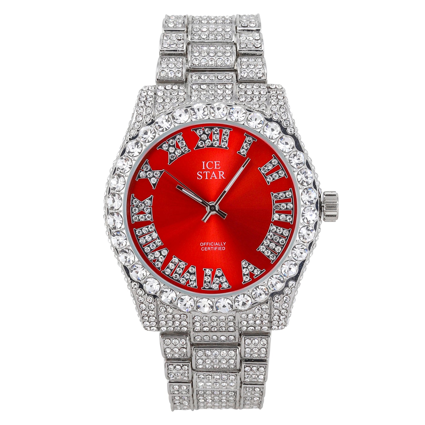 Urban Iced Out 42mm Metal Band Watch - 9478S-MB