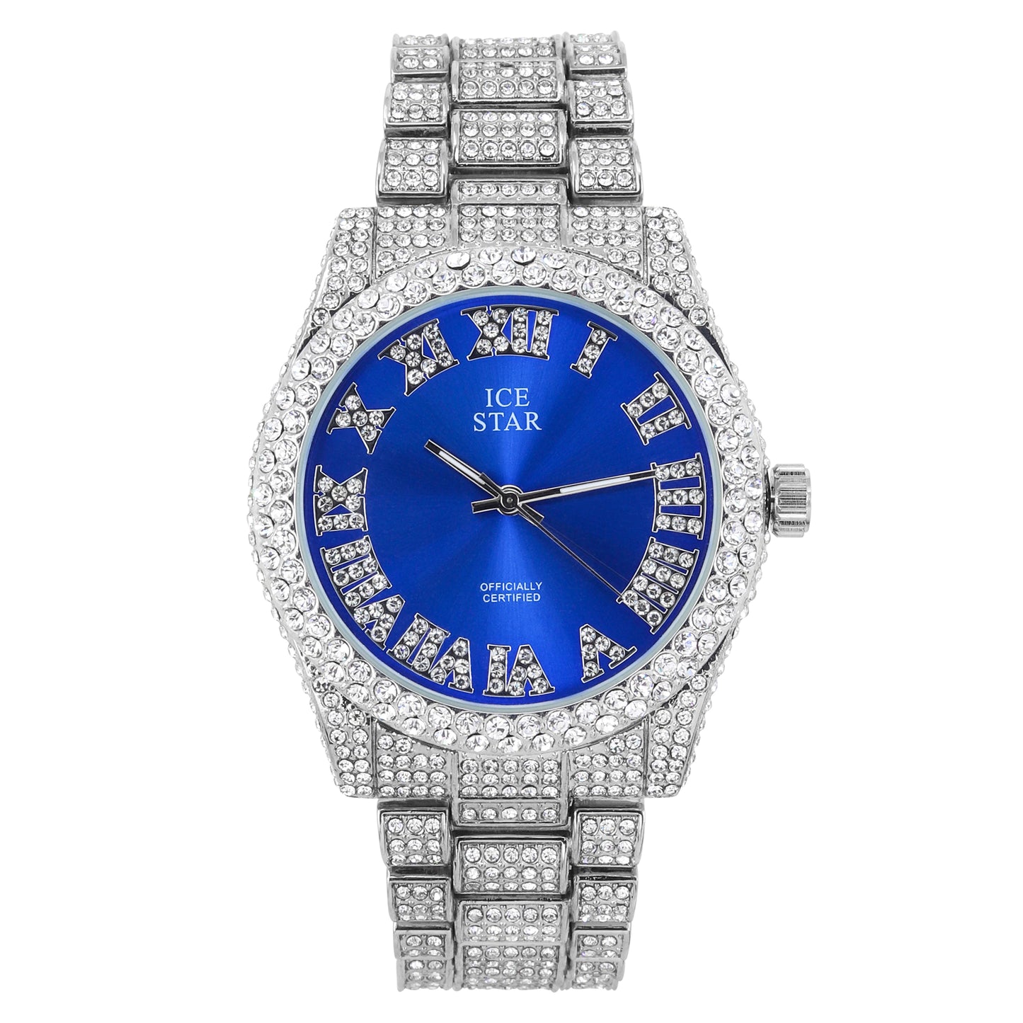 Urban Iced Out 42mm Metal Band Watch - 9478S-MB