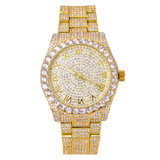 Urban Iced Out 42mm Metal Band Watch - 9478W-MB