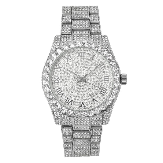 Urban Iced Out 42mm Metal Band Watch - 9478W-MB