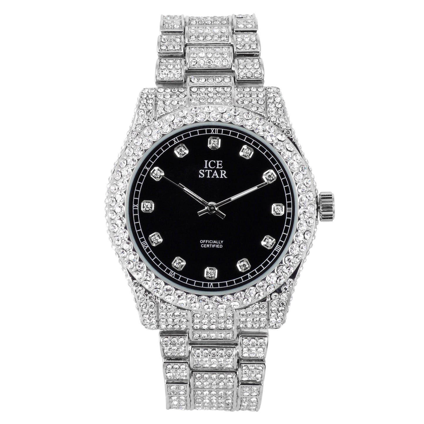 Urban Iced Out 42mm Metal Band Watch - 9479P-MB