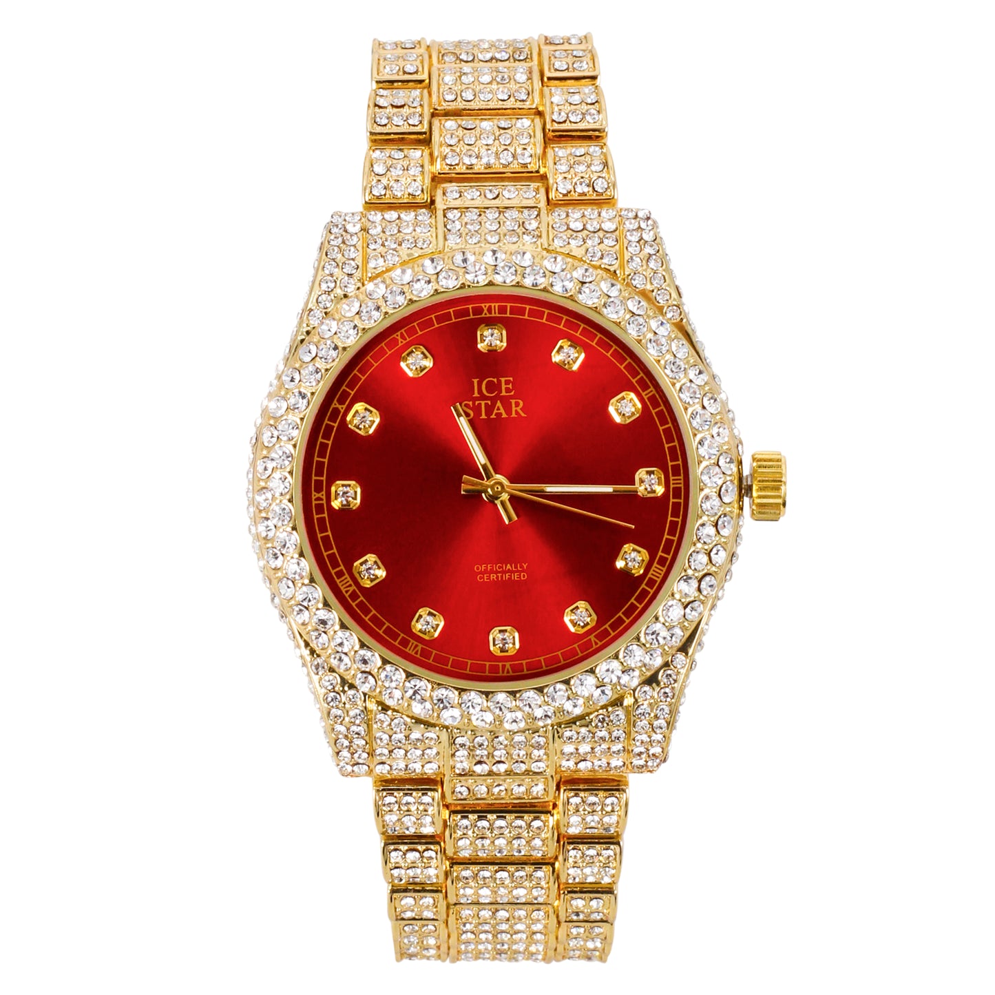 Urban Iced Out 42mm Metal Band Watch - 9479P-MB