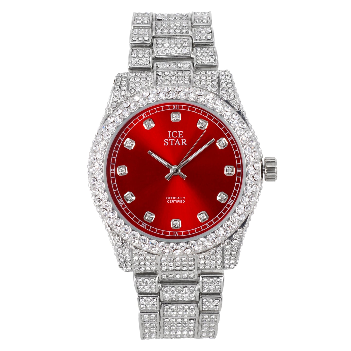 Urban Iced Out 42mm Metal Band Watch - 9479P-MB