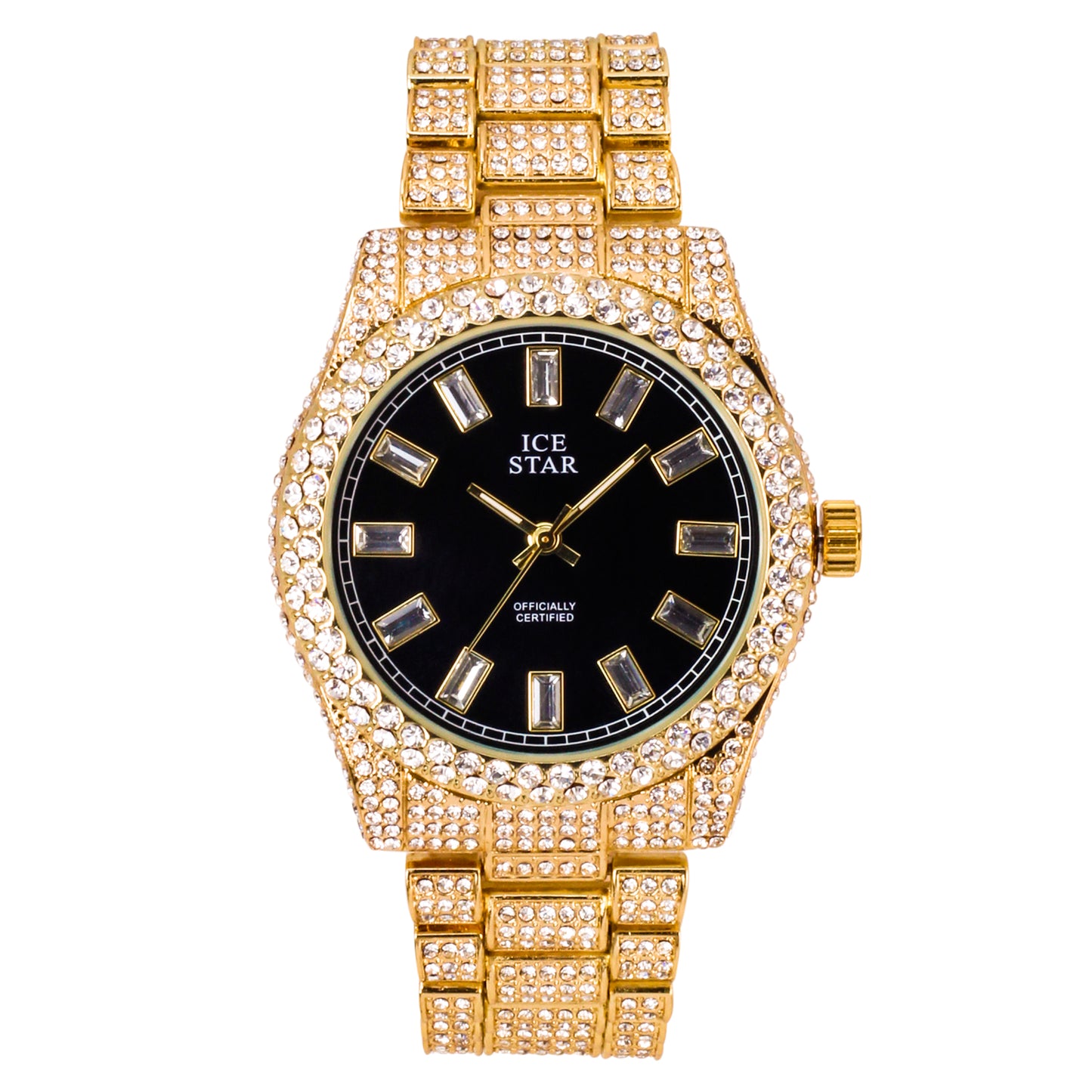 Urban Iced Out 42mm Metal Band Watch - 9479Q-MB