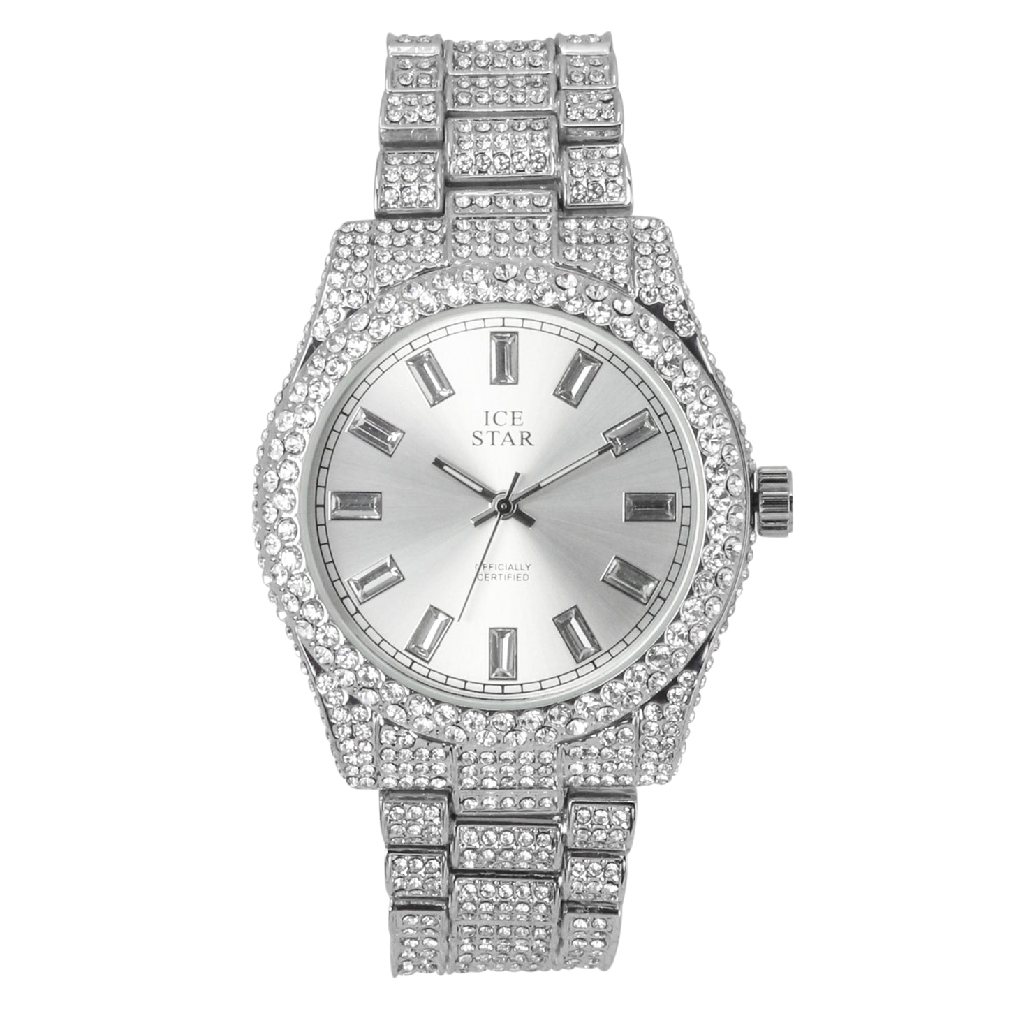 Urban Iced Out 42mm Metal Band Watch - 9479Q-MB