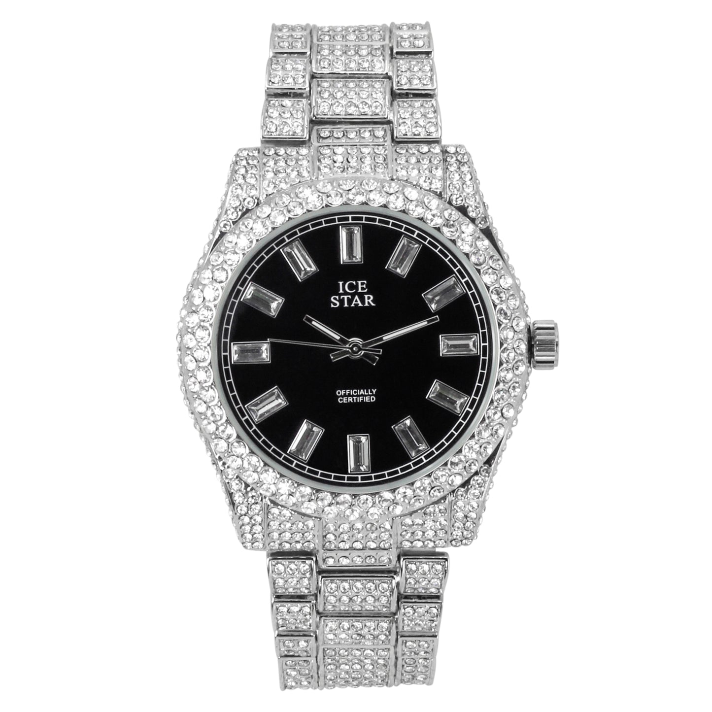 Urban Iced Out 42mm Metal Band Watch - 9479Q-MB