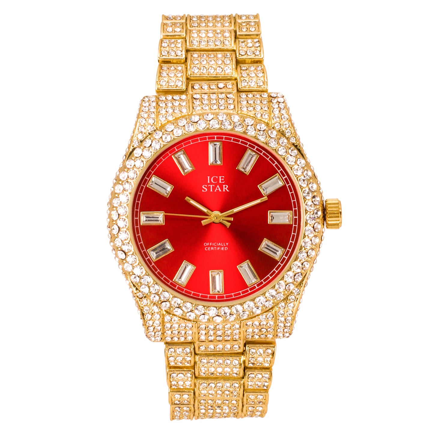 Urban Iced Out 42mm Metal Band Watch - 9479Q-MB