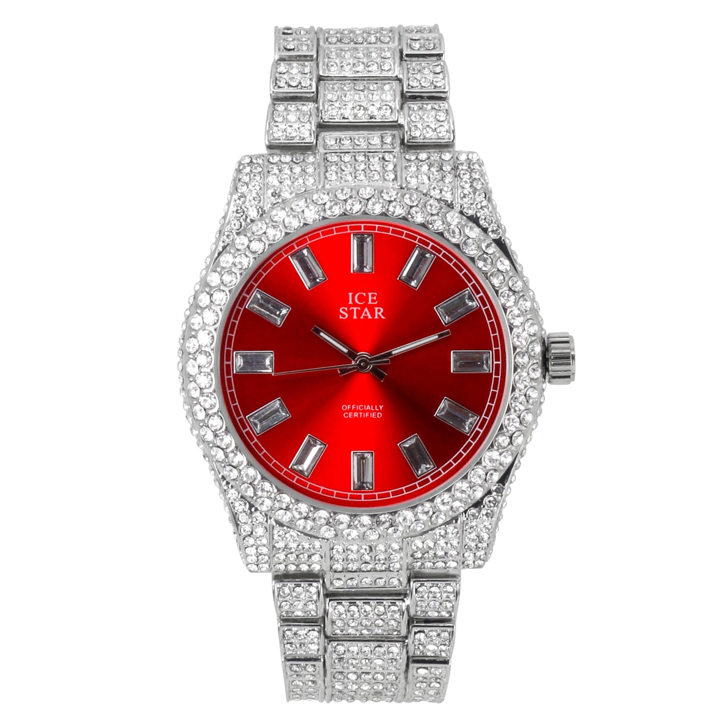 Urban Iced Out 42mm Metal Band Watch - 9479Q-MB