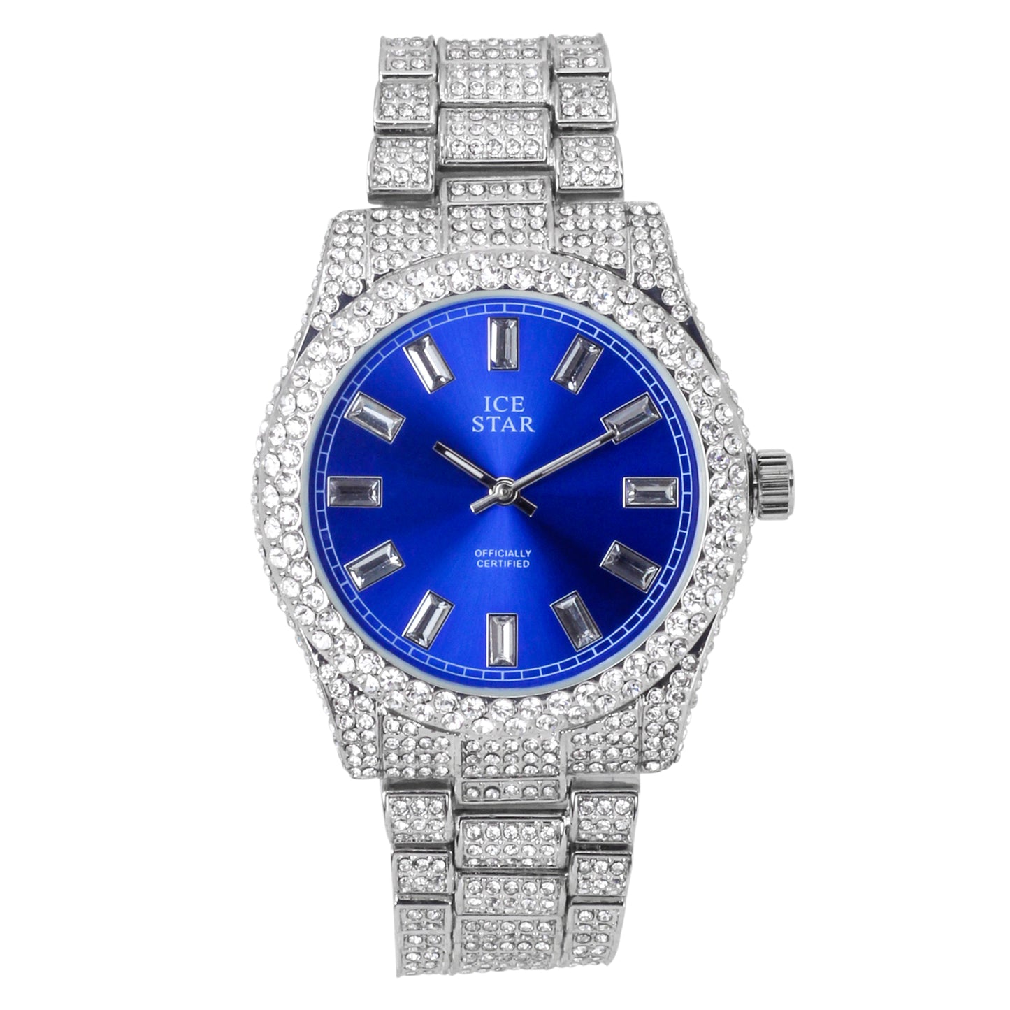 Urban Iced Out 42mm Metal Band Watch - 9479Q-MB