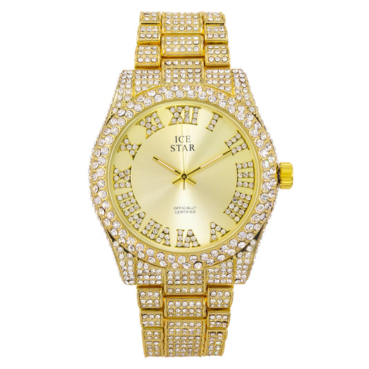 Urban Iced Out 42mm Metal Band Watch - 9479S-MB
