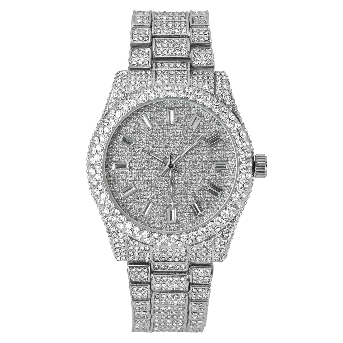 Urban Iced Out 42mm Metal Band Watch - 9479U-MB