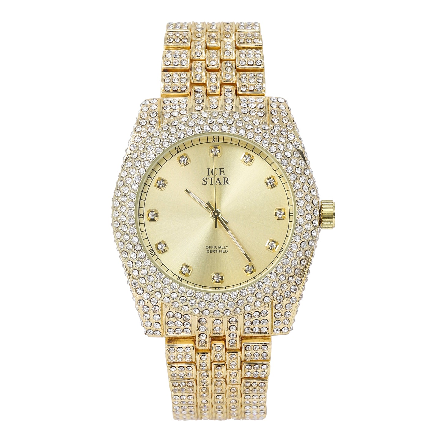 Urban Iced Out 42mm Metal Band Watch - 9480P-MB