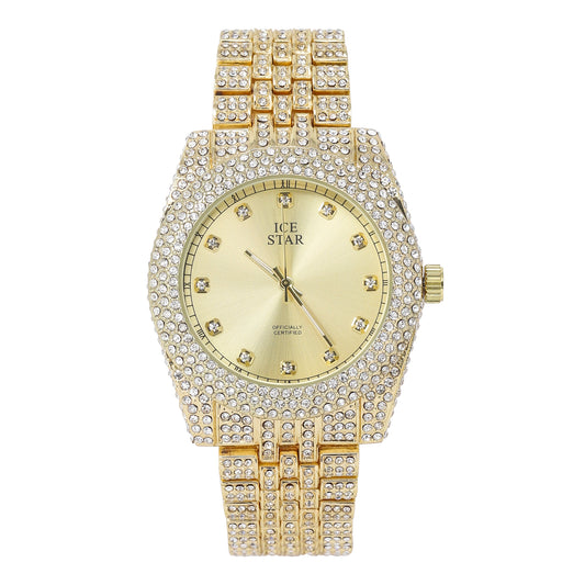Urban Iced Out 42mm Metal Band Watch - 9480P-MB