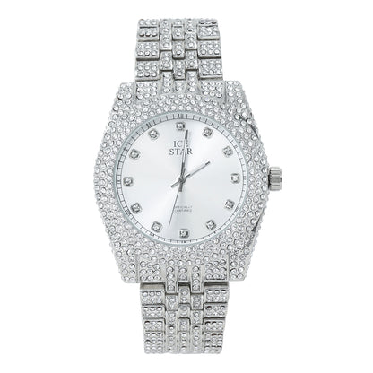 Urban Iced Out 42mm Metal Band Watch - 9480P-MB