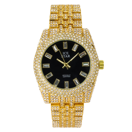 Urban Iced Out 42mm Metal Band Watch - 9480Q-MB