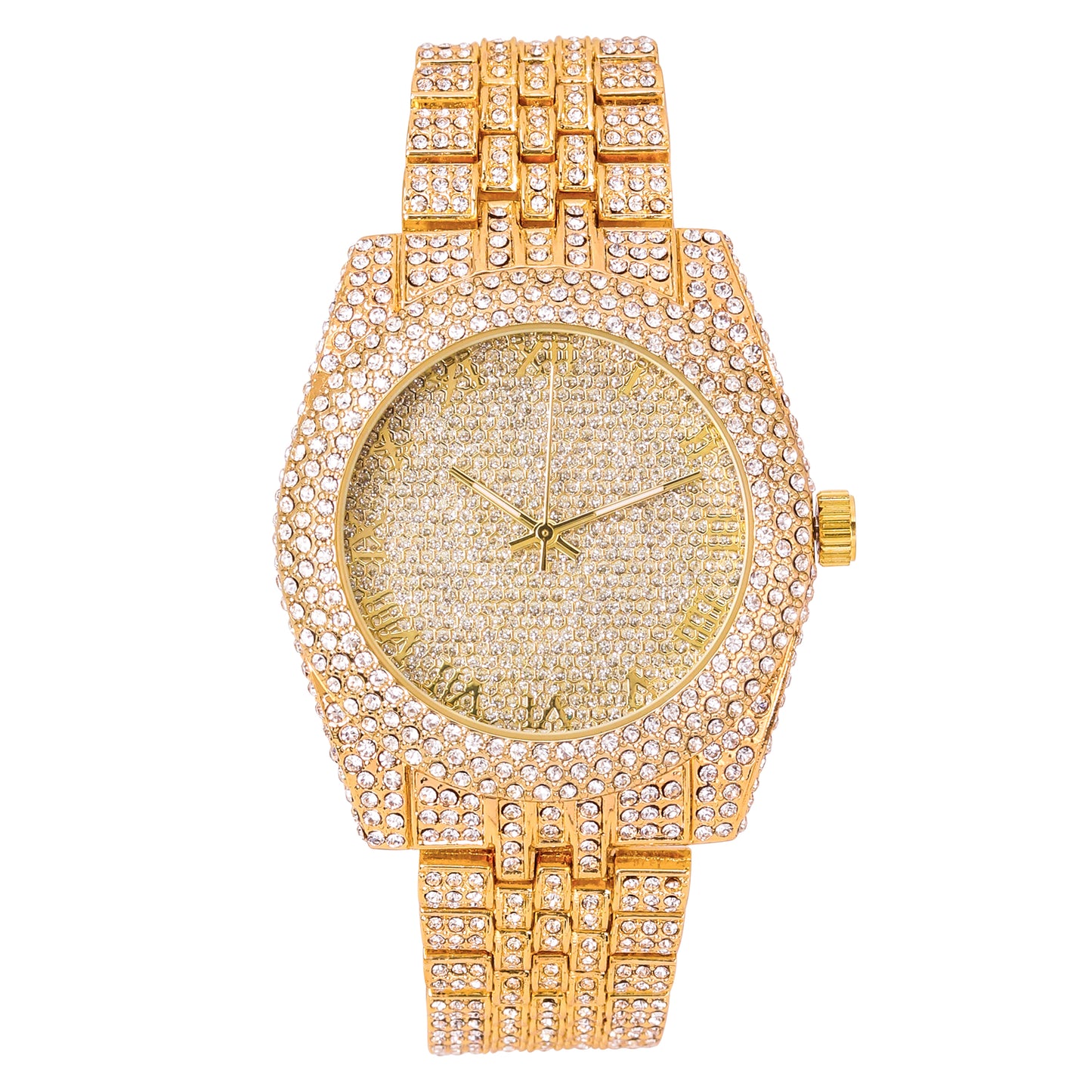 Urban Iced Out 42mm Metal Band Watch - 9480V-MB