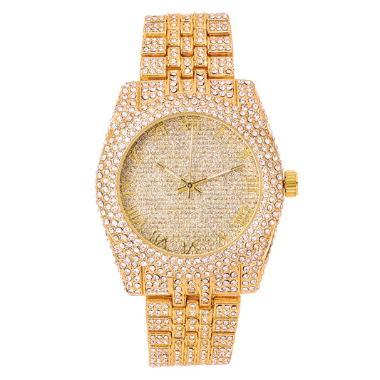 Urban Iced Out 42mm Metal Band Watch - 9480V-MB