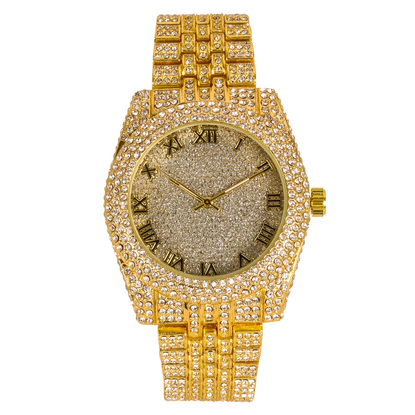 Urban Iced Out 42mm Metal Band Watch - 9480V-MB