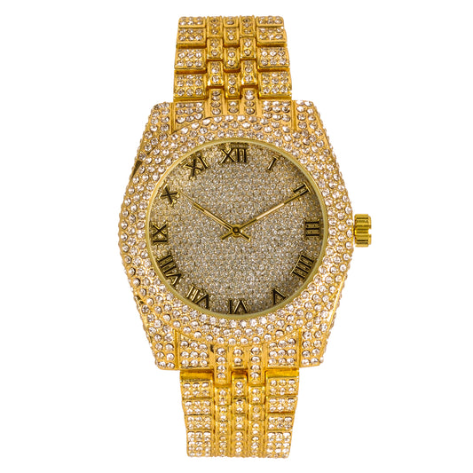 Urban Iced Out 42mm Metal Band Watch - 9480V-MB