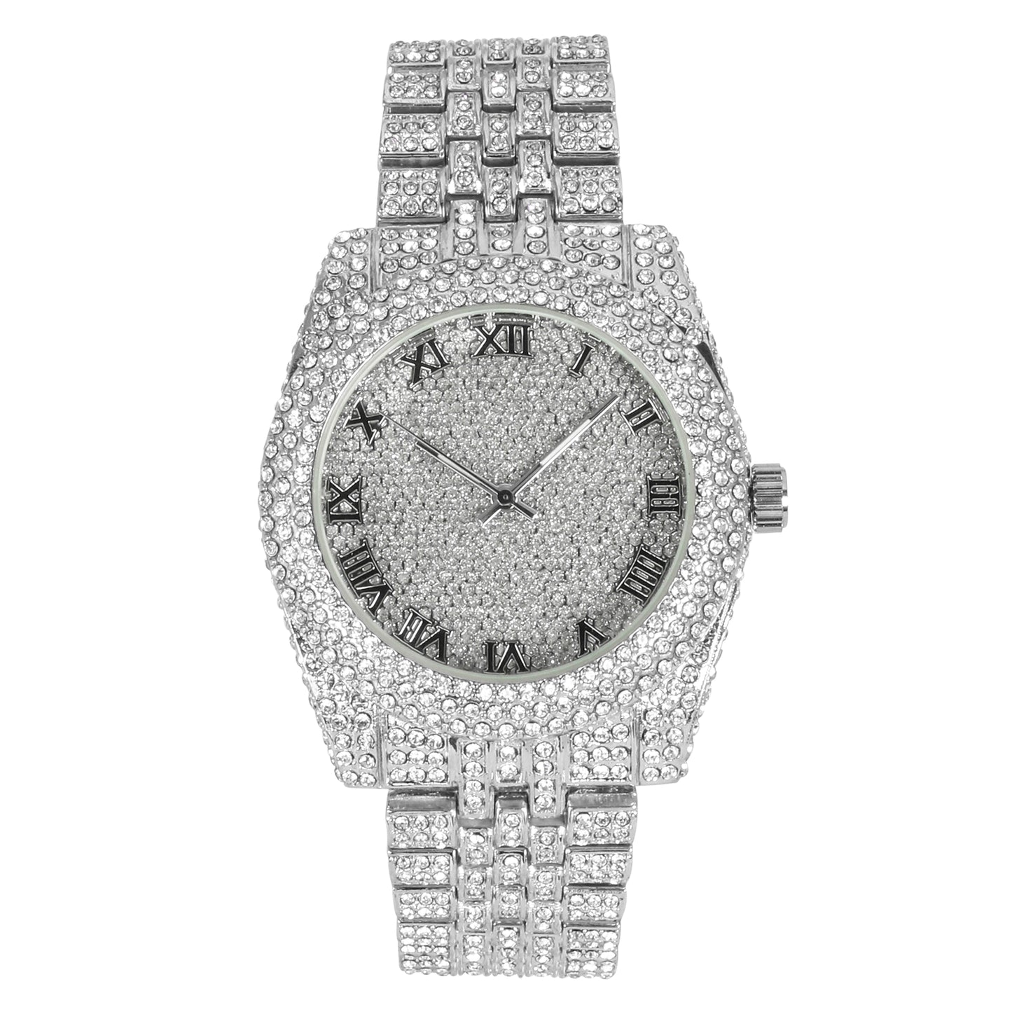 Urban Iced Out 42mm Metal Band Watch - 9480V-MB
