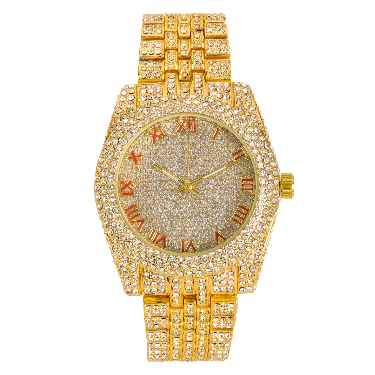 Urban Iced Out 42mm Metal Band Watch - 9480V-MB