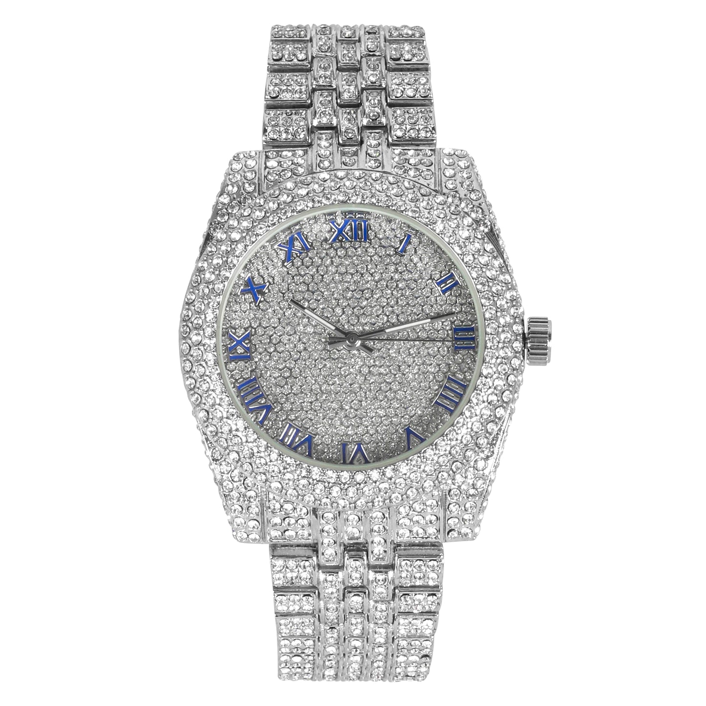 Urban Iced Out 42mm Metal Band Watch - 9480V-MB