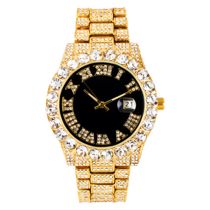 Urban Iced Out 43mm Metal Band Watch - 9482A-MB