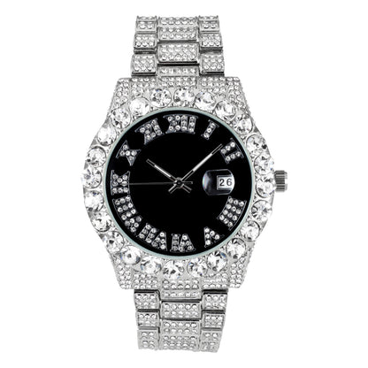 Urban Iced Out 43mm Metal Band Watch - 9482A-MB
