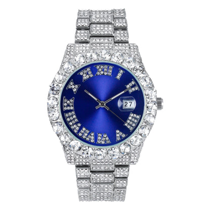 Urban Iced Out 43mm Metal Band Watch - 9482A-MB