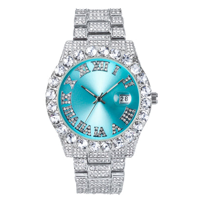 Urban Iced Out 43mm Metal Band Watch - 9482A-MB
