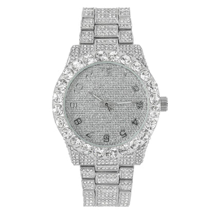 Urban Iced Out 43mm Metal Band Watch - 9482N-MB