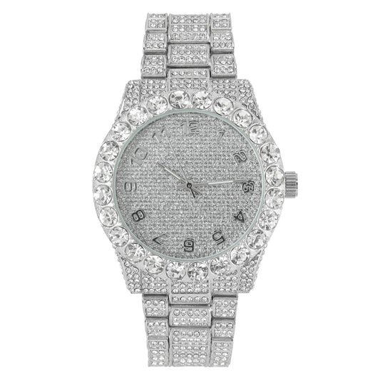 Urban Iced Out 43mm Metal Band Watch - 9482N-MB