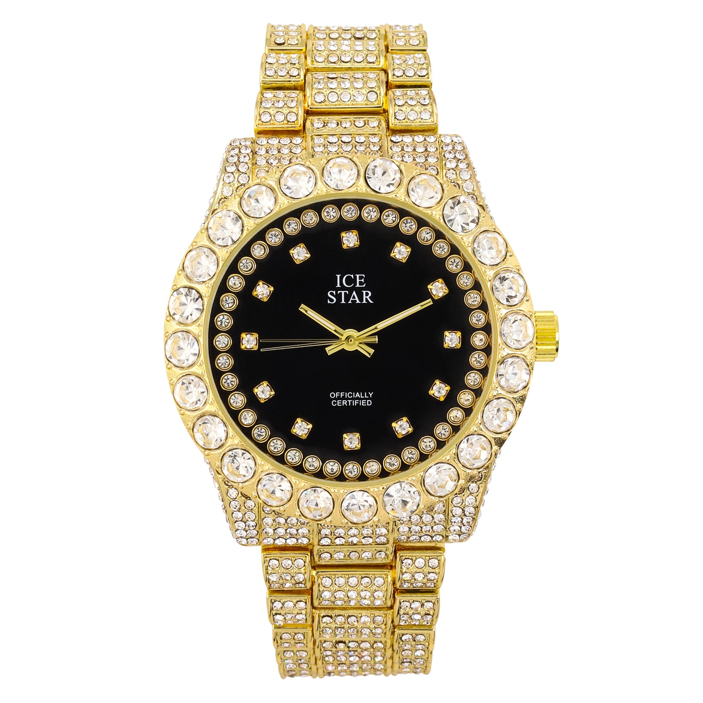 Urban Iced Out 43mm Metal Band Watch - 9482P-MB