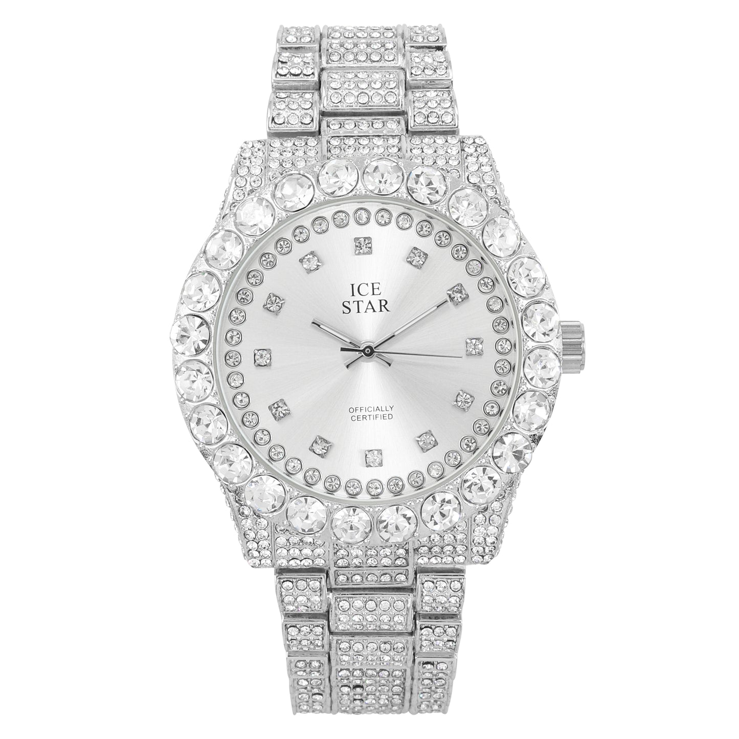 Urban Iced Out 43mm Metal Band Watch - 9482P-MB