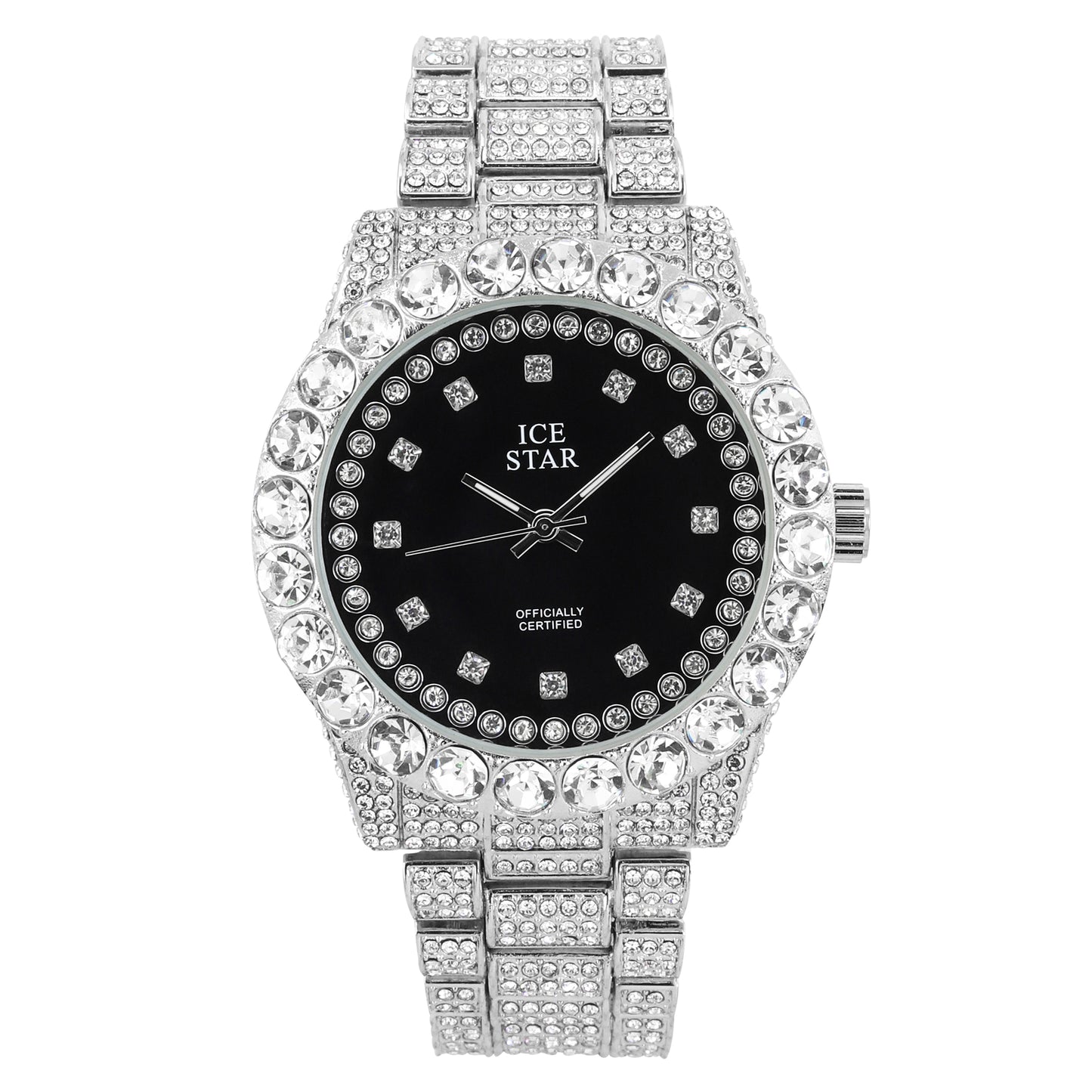 Urban Iced Out 43mm Metal Band Watch - 9482P-MB