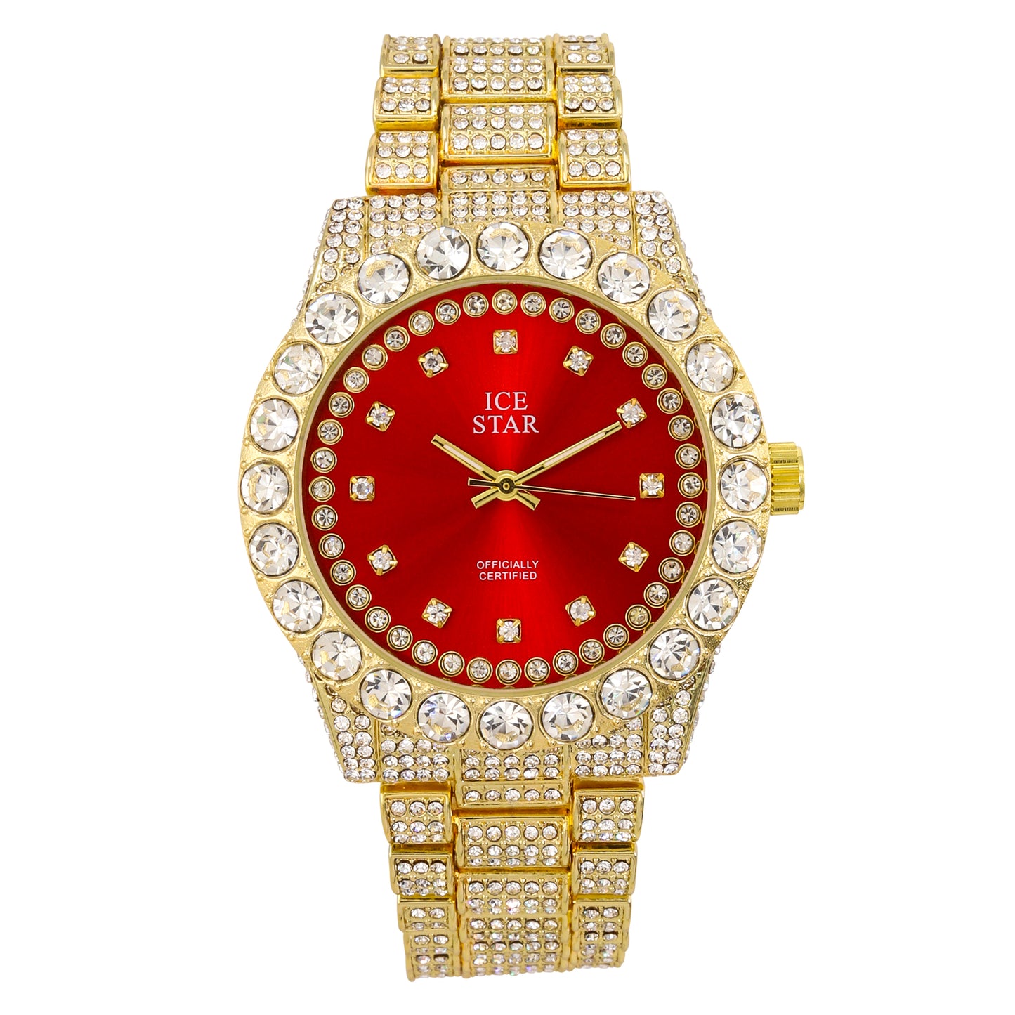 Urban Iced Out 43mm Metal Band Watch - 9482P-MB
