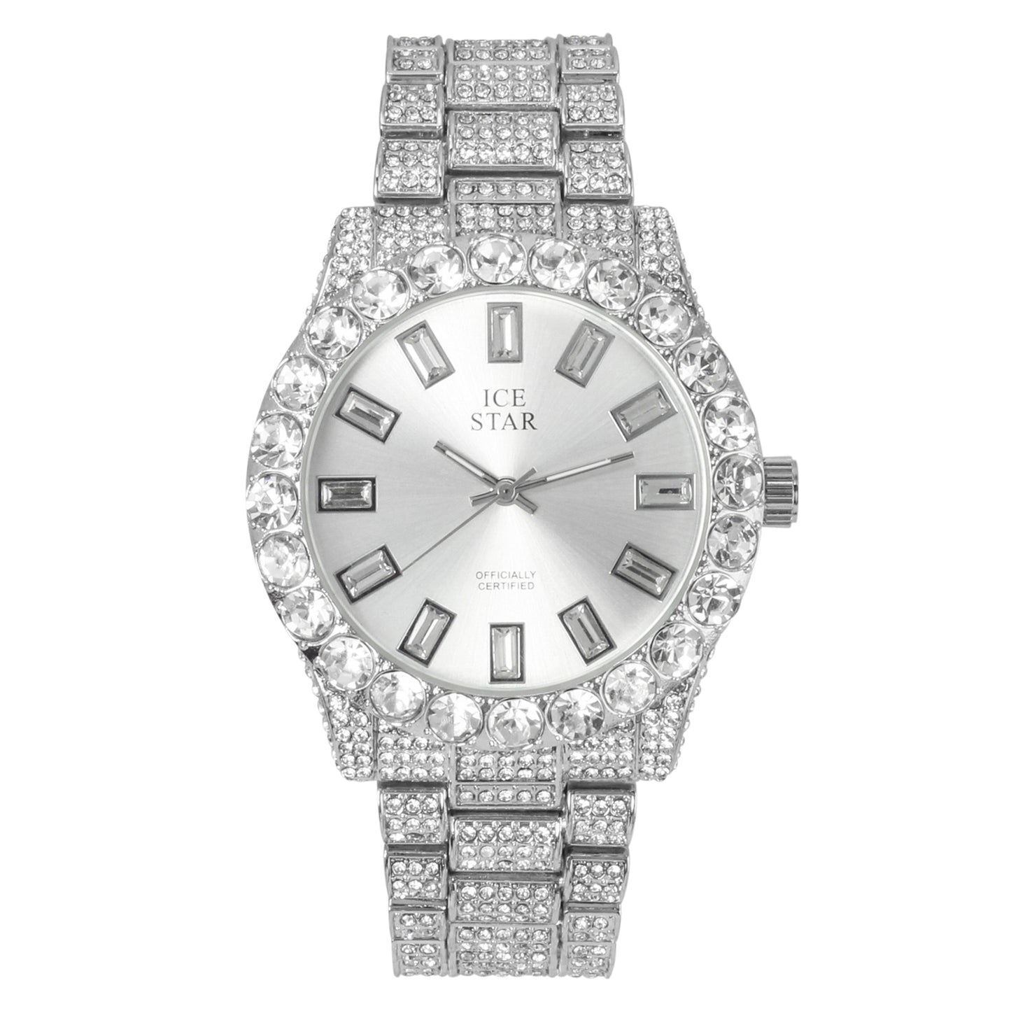 Urban Iced Out 43mm Metal Band Watch - 9482Q-MB