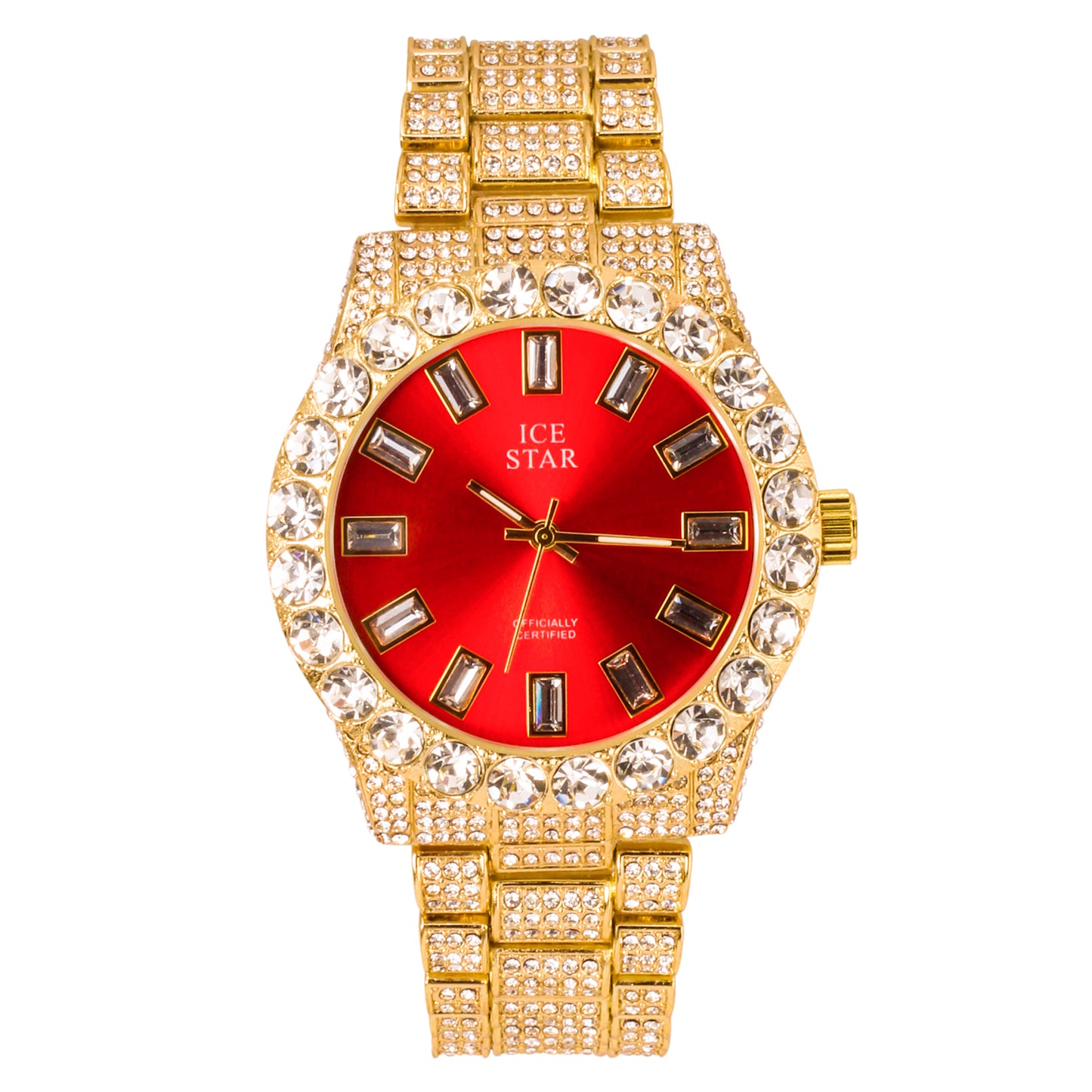 Urban Iced Out 43mm Metal Band Watch - 9482Q-MB