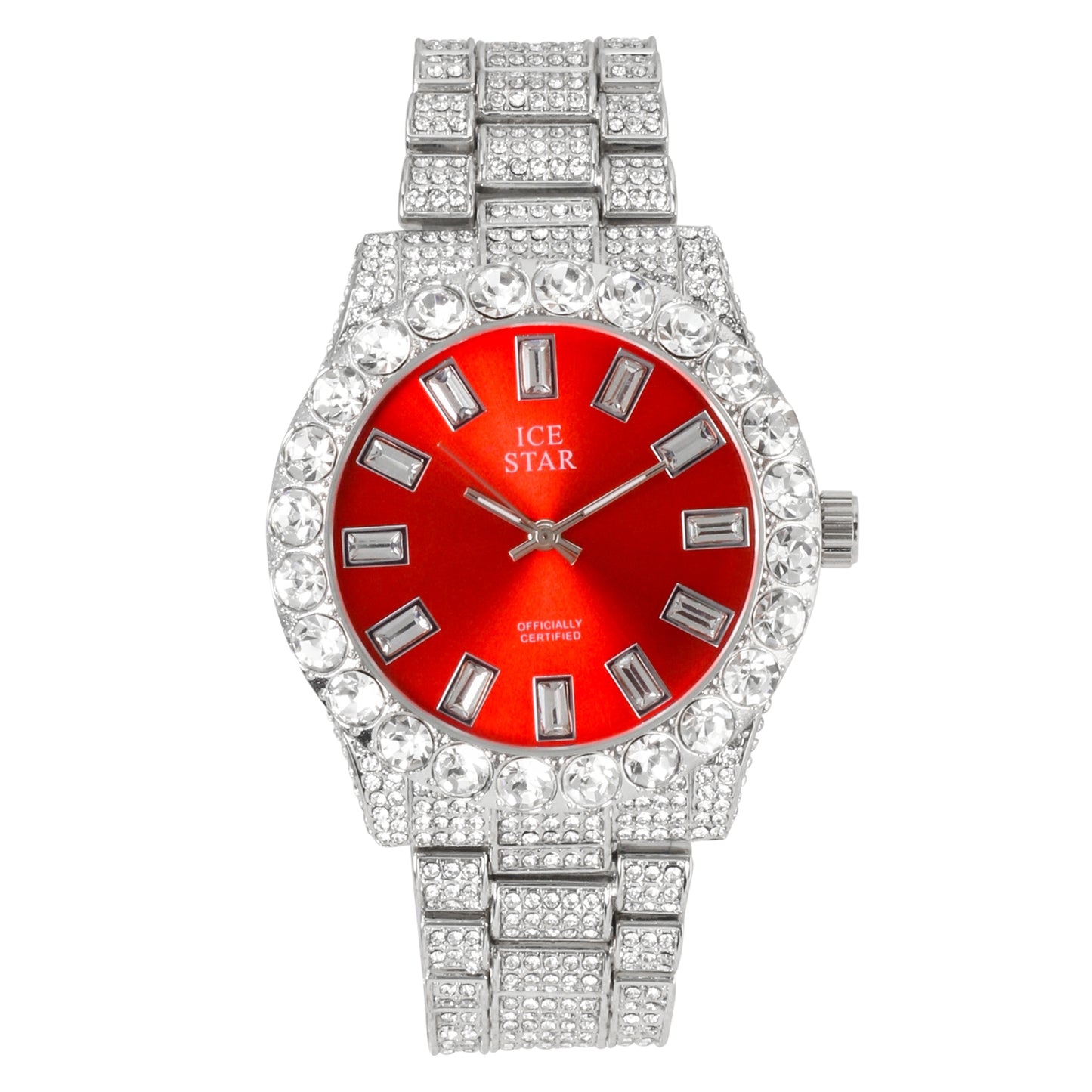 Urban Iced Out 43mm Metal Band Watch - 9482Q-MB
