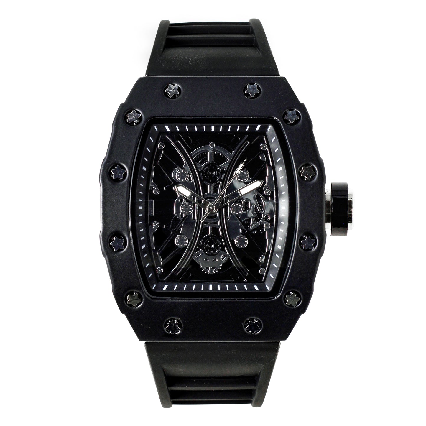 Iced Out 42.5mm Tonneau Watch - 9686-SB